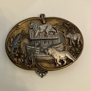 Noah’s Ark Vintage Pendant with Bent Spoon in Back.